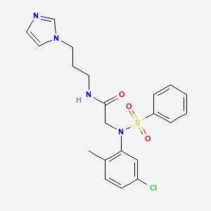 N~2~-(5-chloro-2-methylphenyl)-N-[3-(1H-imidazol-1-yl)propyl]-N~2~-(phenylsulfonyl)glycinamide