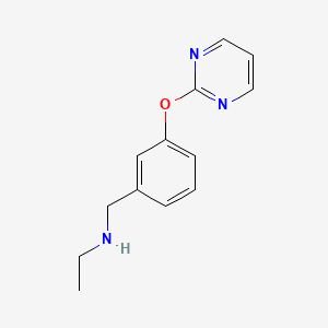 molecular formula C13H15N3O B12485699 N-[3-(pyrimidin-2-yloxy)benzyl]ethanamine 