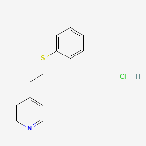 molecular formula C13H14ClNS B12485706 Pyridine, 4-(2-(phenylthio)ethyl)-, hydrochloride CAS No. 21070-68-8