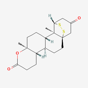 molecular formula C19H26O3S2 B1248572 1alpha,5alpha-Epidithio-17a-oxa-D-homoandrostan-3,17-dione CAS No. 6947-44-0