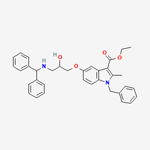 ethyl 1-benzyl-5-{3-[(diphenylmethyl)amino]-2-hydroxypropoxy}-2-methyl-1H-indole-3-carboxylate