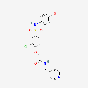 molecular formula C21H20ClN3O5S B12485728 2-{2-chloro-4-[(4-methoxyphenyl)sulfamoyl]phenoxy}-N-(pyridin-4-ylmethyl)acetamide 