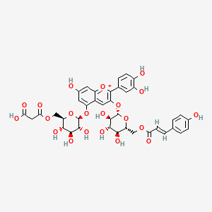 molecular formula C39H39O21+ B1248576 Malonylshisonin 