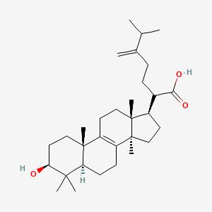 molecular formula C31H50O3 B1248578 2-[(3S,5R,10S,13R,14R,17R)-3-hydroxy-4,4,10,13,14-pentamethyl-2,3,5,6,7,11,12,15,16,17-decahydro-1H-cyclopenta[a]phenanthren-17-yl]-6-methyl-5-methylideneheptanoic acid 