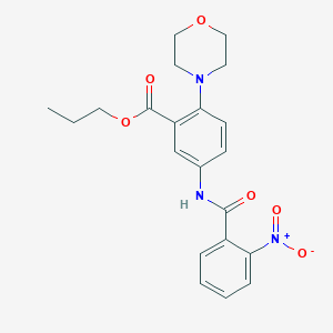 Propyl 2-(morpholin-4-yl)-5-{[(2-nitrophenyl)carbonyl]amino}benzoate