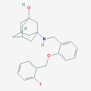 3-[({2-[(2-Fluorophenyl)methoxy]phenyl}methyl)amino]adamantan-1-ol