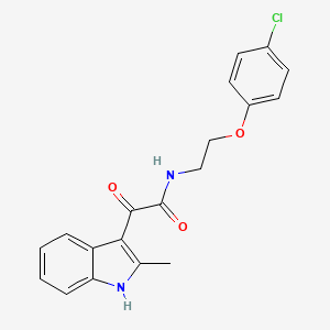 N-[2-(4-chlorophenoxy)ethyl]-2-(2-methyl-1H-indol-3-yl)-2-oxoacetamide