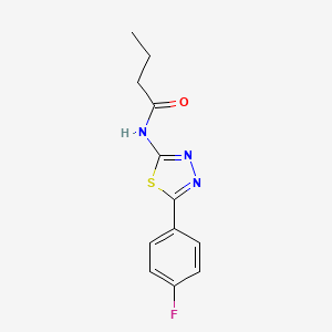 N-[5-(4-fluorophenyl)-1,3,4-thiadiazol-2-yl]butanamide