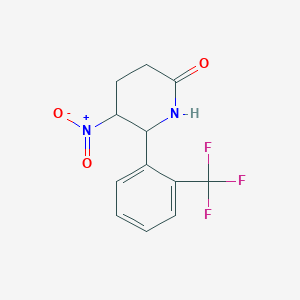 5-Nitro-6-[2-(trifluoromethyl)phenyl]piperidin-2-one