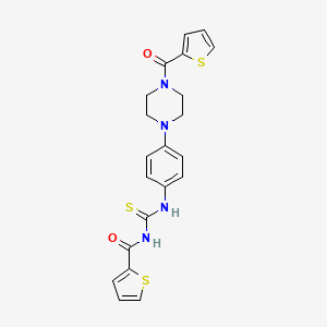 N-({4-[4-(thiophen-2-ylcarbonyl)piperazin-1-yl]phenyl}carbamothioyl)thiophene-2-carboxamide