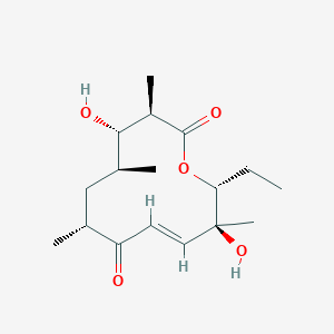 molecular formula C17H28O5 B1248592 (3R,4S,5S,7R,9E,11S,12R)-12-ethyl-4,11-dihydroxy-3,5,7,11-tetramethyl-1-oxacyclododec-9-ene-2,8-dione 