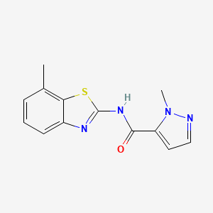 2-methyl-N-(7-methyl-1,3-benzothiazol-2-yl)pyrazole-3-carboxamide