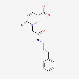 molecular formula C17H18N2O4 B12485948 6-Oxo-1-{2-oxo-2-[(3-phenylpropyl)amino]ethyl}-1,6-dihydropyridine-3-carboxylic acid 