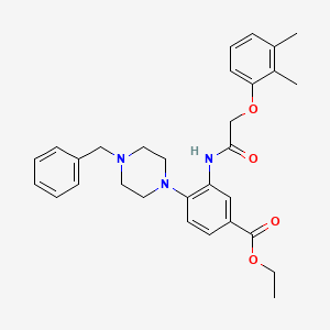 Ethyl 4-(4-benzylpiperazin-1-yl)-3-{[(2,3-dimethylphenoxy)acetyl]amino}benzoate