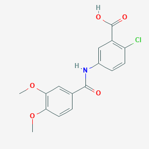 2-Chloro-5-{[(3,4-dimethoxyphenyl)carbonyl]amino}benzoic acid