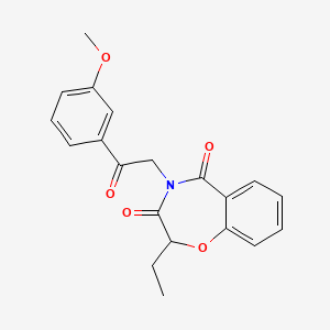 2-ethyl-4-[2-(3-methoxyphenyl)-2-oxoethyl]-1,4-benzoxazepine-3,5(2H,4H)-dione