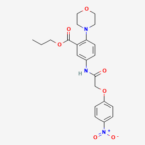 Propyl 2-(morpholin-4-yl)-5-{[(4-nitrophenoxy)acetyl]amino}benzoate