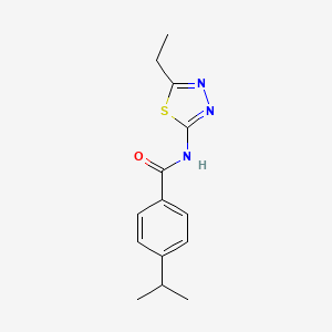 molecular formula C14H17N3OS B12485996 N-(5-ethyl-1,3,4-thiadiazol-2-yl)-4-(propan-2-yl)benzamide 