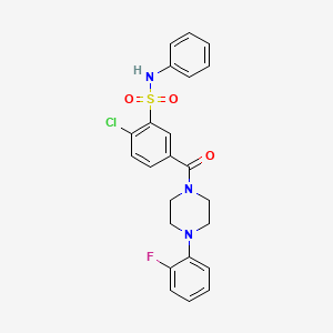 2-chloro-5-[4-(2-fluorophenyl)piperazine-1-carbonyl]-N-phenylbenzenesulfonamide