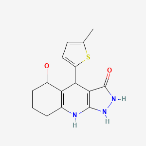 4-(5-methylthiophen-2-yl)-4,7,8,9-tetrahydro-1H-pyrazolo[3,4-b]quinoline-3,5(2H,6H)-dione