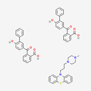 molecular formula C60H53N3O8S B1248602 Perazine fendizoate 