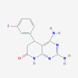 2,4-diamino-5-(3-fluorophenyl)-5,8-dihydropyrido[2,3-d]pyrimidin-7(6H)-one