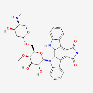 3-[(2R,3R,4R,5S,6R)-3,4-dihydroxy-6-[[(2R,4R,5R)-4-hydroxy-5-(methylamino)oxan-2-yl]oxymethyl]-5-methoxyoxan-2-yl]-13-methyl-3,13,23-triazahexacyclo[14.7.0.02,10.04,9.011,15.017,22]tricosa-1,4,6,8,10,15,17,19,21-nonaene-12,14-dione