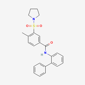 N-(biphenyl-2-yl)-4-methyl-3-(pyrrolidin-1-ylsulfonyl)benzamide