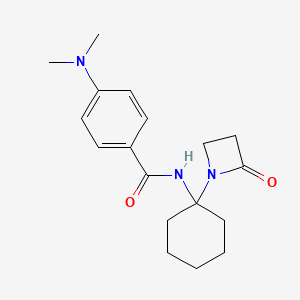 molecular formula C18H25N3O2 B12486067 4-(dimethylamino)-N-[1-(2-oxoazetidin-1-yl)cyclohexyl]benzamide 