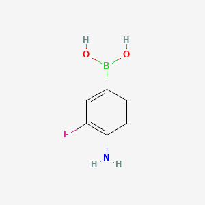 molecular formula C6H7BFNO2 B1248609 4-氨基-3-氟苯硼酸 CAS No. 494752-42-0