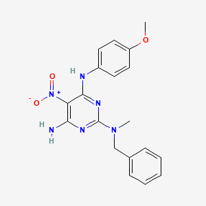 N~2~-benzyl-N~4~-(4-methoxyphenyl)-N~2~-methyl-5-nitropyrimidine-2,4,6-triamine