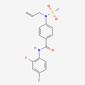 N-(2,4-difluorophenyl)-4-[(methylsulfonyl)(prop-2-en-1-yl)amino]benzamide