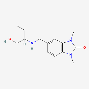 molecular formula C14H21N3O2 B12486121 Benzoimidazol-2-one, 5-[(1-hydroxymethylpropylamino)methyl]-1,3-dimethyl-1,3-dihydro- 