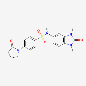 N-(1,3-dimethyl-2-oxo-2,3-dihydro-1H-benzimidazol-5-yl)-4-(2-oxopyrrolidin-1-yl)benzenesulfonamide