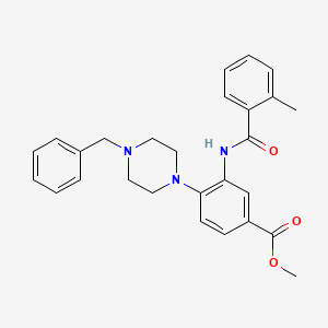 Methyl 4-(4-benzylpiperazin-1-yl)-3-{[(2-methylphenyl)carbonyl]amino}benzoate