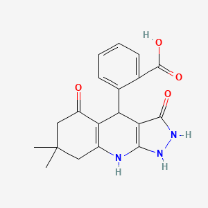 2-(3-hydroxy-7,7-dimethyl-5-oxo-4,5,6,7,8,9-hexahydro-1H-pyrazolo[3,4-b]quinolin-4-yl)benzoic acid