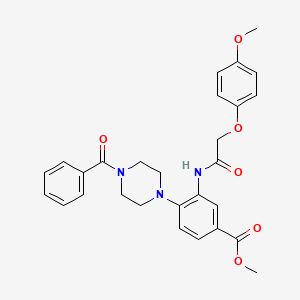 Methyl 3-{[(4-methoxyphenoxy)acetyl]amino}-4-[4-(phenylcarbonyl)piperazin-1-yl]benzoate