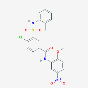 4-chloro-N-(2-methoxy-5-nitrophenyl)-3-[(2-methylphenyl)sulfamoyl]benzamide