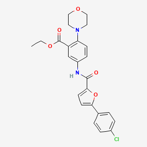 Ethyl 5-({[5-(4-chlorophenyl)furan-2-yl]carbonyl}amino)-2-(morpholin-4-yl)benzoate