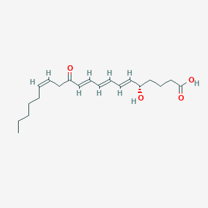 (5S,6E,8E,10E,14Z)-5-hydroxy-12-oxoicosa-6,8,10,14-tetraenoic acid