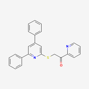 molecular formula C24H18N2OS B12486222 2-[(4,6-Diphenylpyridin-2-yl)sulfanyl]-1-(pyridin-2-yl)ethanone 