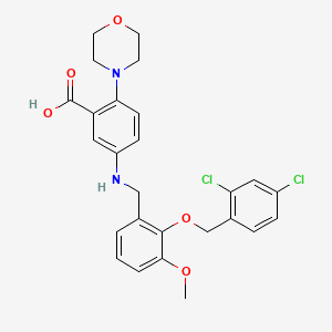 5-({2-[(2,4-Dichlorobenzyl)oxy]-3-methoxybenzyl}amino)-2-(morpholin-4-yl)benzoic acid