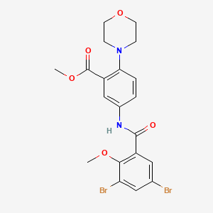 Methyl 5-{[(3,5-dibromo-2-methoxyphenyl)carbonyl]amino}-2-(morpholin-4-yl)benzoate