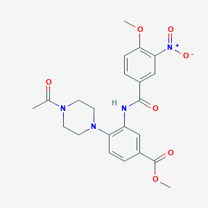 Methyl 4-(4-acetylpiperazin-1-yl)-3-{[(4-methoxy-3-nitrophenyl)carbonyl]amino}benzoate