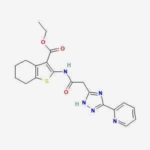 ethyl 2-({[5-(pyridin-2-yl)-4H-1,2,4-triazol-3-yl]acetyl}amino)-4,5,6,7-tetrahydro-1-benzothiophene-3-carboxylate