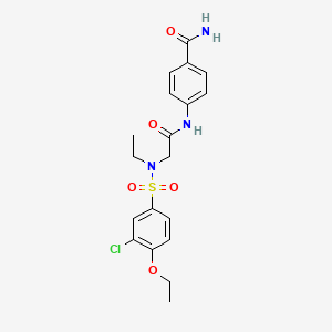 4-({N-[(3-chloro-4-ethoxyphenyl)sulfonyl]-N-ethylglycyl}amino)benzamide