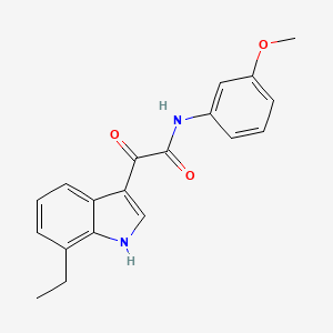 molecular formula C19H18N2O3 B12486299 2-(7-ethyl-1H-indol-3-yl)-N-(3-methoxyphenyl)-2-oxoacetamide 