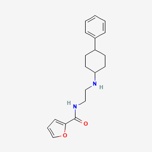 molecular formula C19H24N2O2 B12486325 N-{2-[(4-phenylcyclohexyl)amino]ethyl}furan-2-carboxamide 