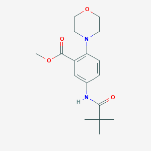 Methyl 5-[(2,2-dimethylpropanoyl)amino]-2-(morpholin-4-yl)benzoate