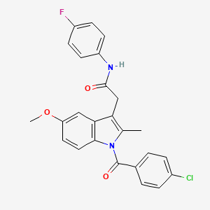 2-[1-(4-chlorobenzoyl)-5-methoxy-2-methylindol-3-yl]-N-(4-fluorophenyl)acetamide